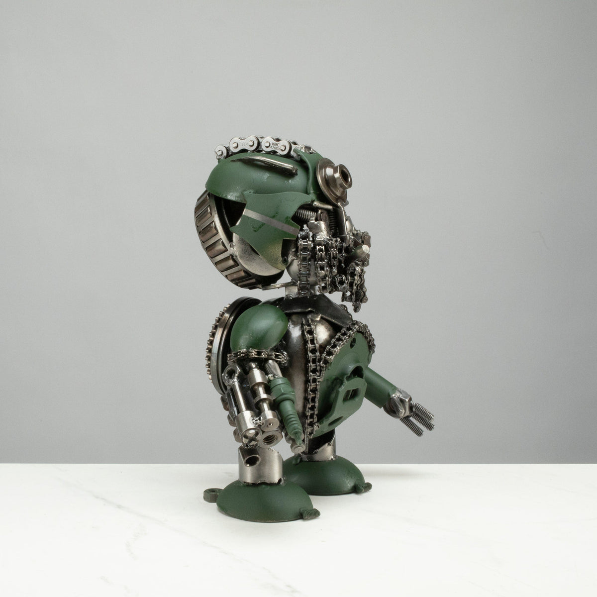 10" Hound Inspired Recycled Metal Sculpture — Vault 88 recycled metal art