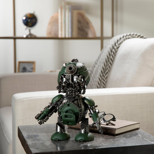 10" Hound Inspired Recycled Metal Sculpture — Vault 88 recycled metal art