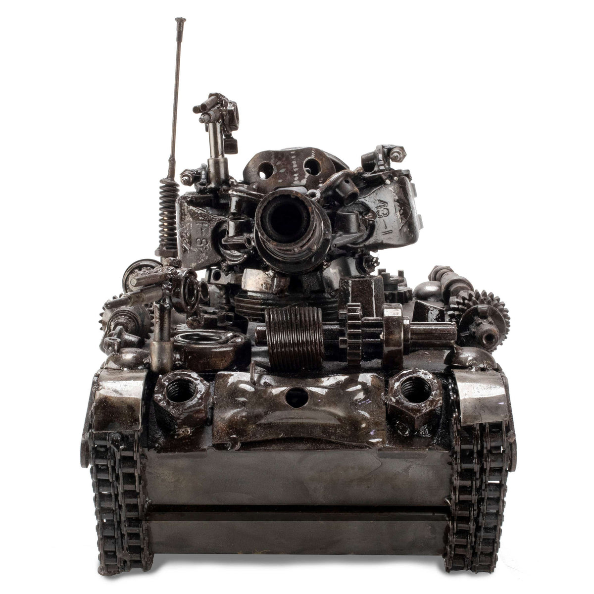 Tank Recycled Metal Art Sculpture — Vault 88 recycled metal art