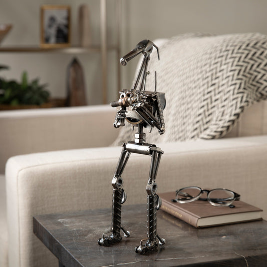 Battle droid metal sculpture front view