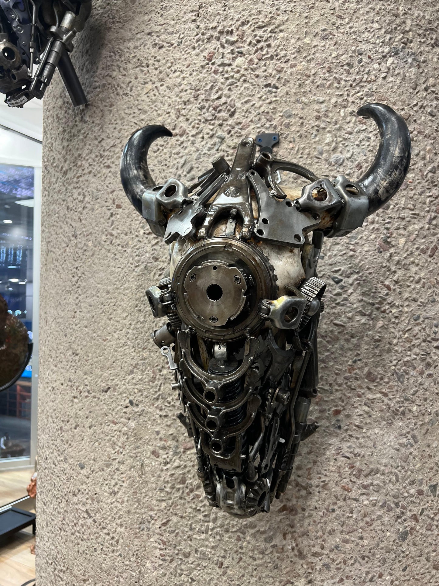 Bull skull recycled metal sculpture edition S85 — Vault 88