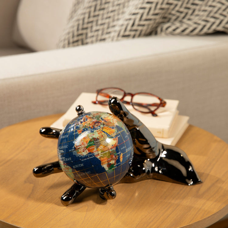 Gemstone globe with lapis ocean — Vault 88