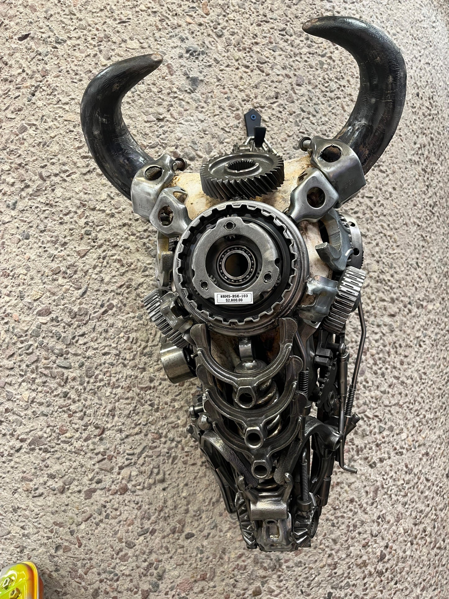 Bull skull recycled metal sculpture edition S103 — Vault 88