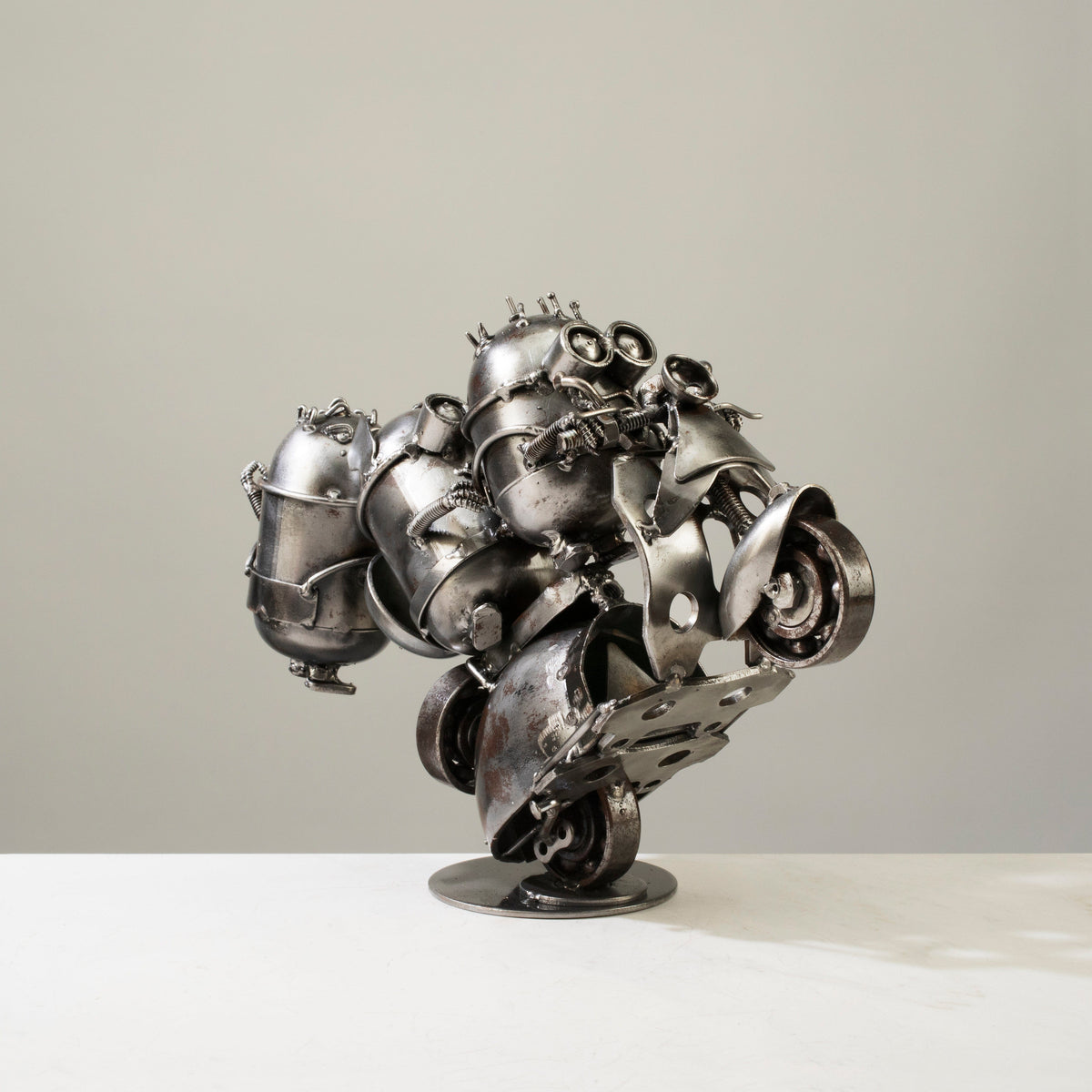 Minion Party Moped Inspired Recycled Metal Sculpture — Vault 88 recycled metal art