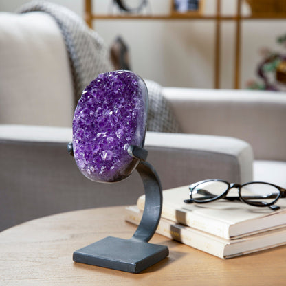 Large Uruguayan Amethyst Geode on Custom Stand - 10" / 5.5 lbs — Vault 88