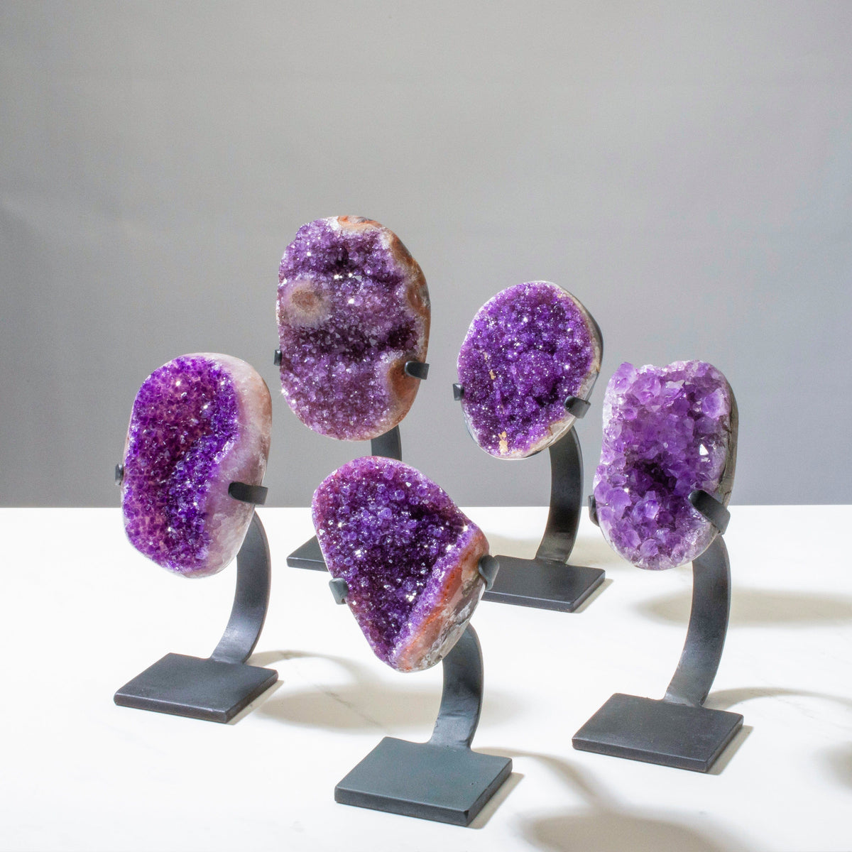 Medium Uruguayan Amethyst Geode on Custom Stand - 9" / 4 lbs — Vault 88
