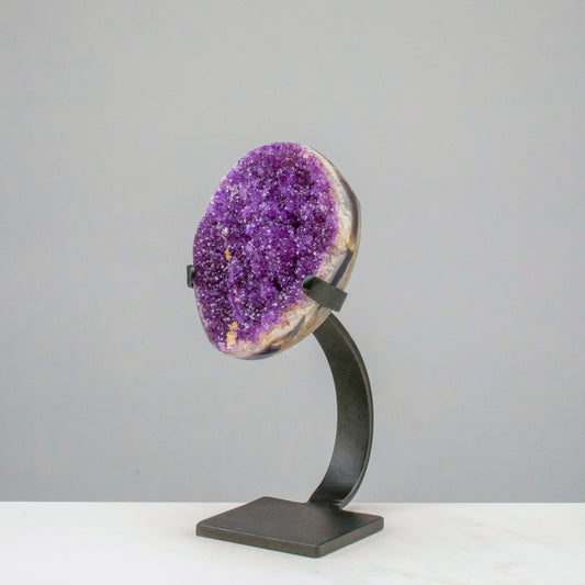 Medium Uruguayan Amethyst Geode on Custom Stand - 9" / 4 lbs — Vault 88