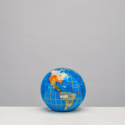 3" Gemstone Globe Paperweight with Bahama Blue Opalite Ocean — Vault 88