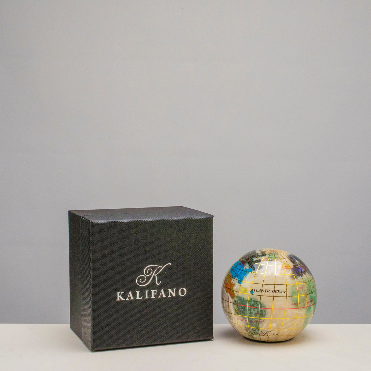 3" Gemstone Globe Paperweight with Opal Opalite Ocean — Vault 88