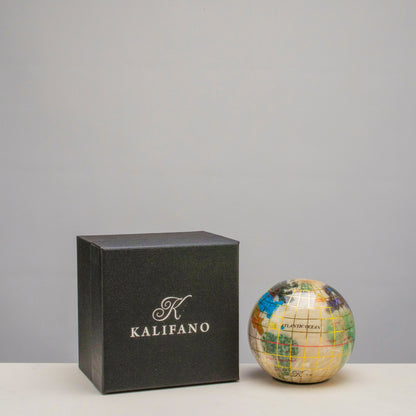 3" Gemstone Globe Paperweight with Opal Opalite Ocean — Vault 88