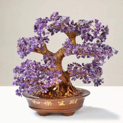 Amethyst Bonsai Tree of Life with 1,251 Natural Gemstones — Vault 88