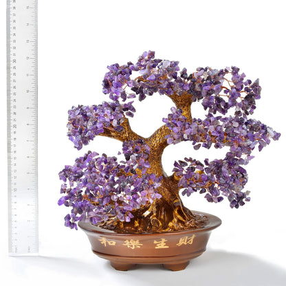 Amethyst Bonsai Tree of Life with 1,251 Natural Gemstones — Vault 88