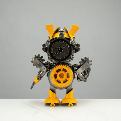 10" Bumblebee Inspired Recycled Metal Sculpture — Vault 88 recycled metal art