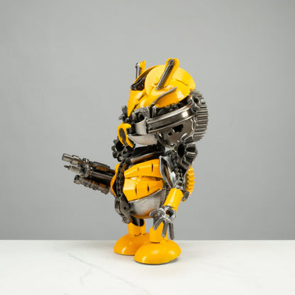 10" Bumblebee Inspired Recycled Metal Sculpture — Vault 88 recycled metal art