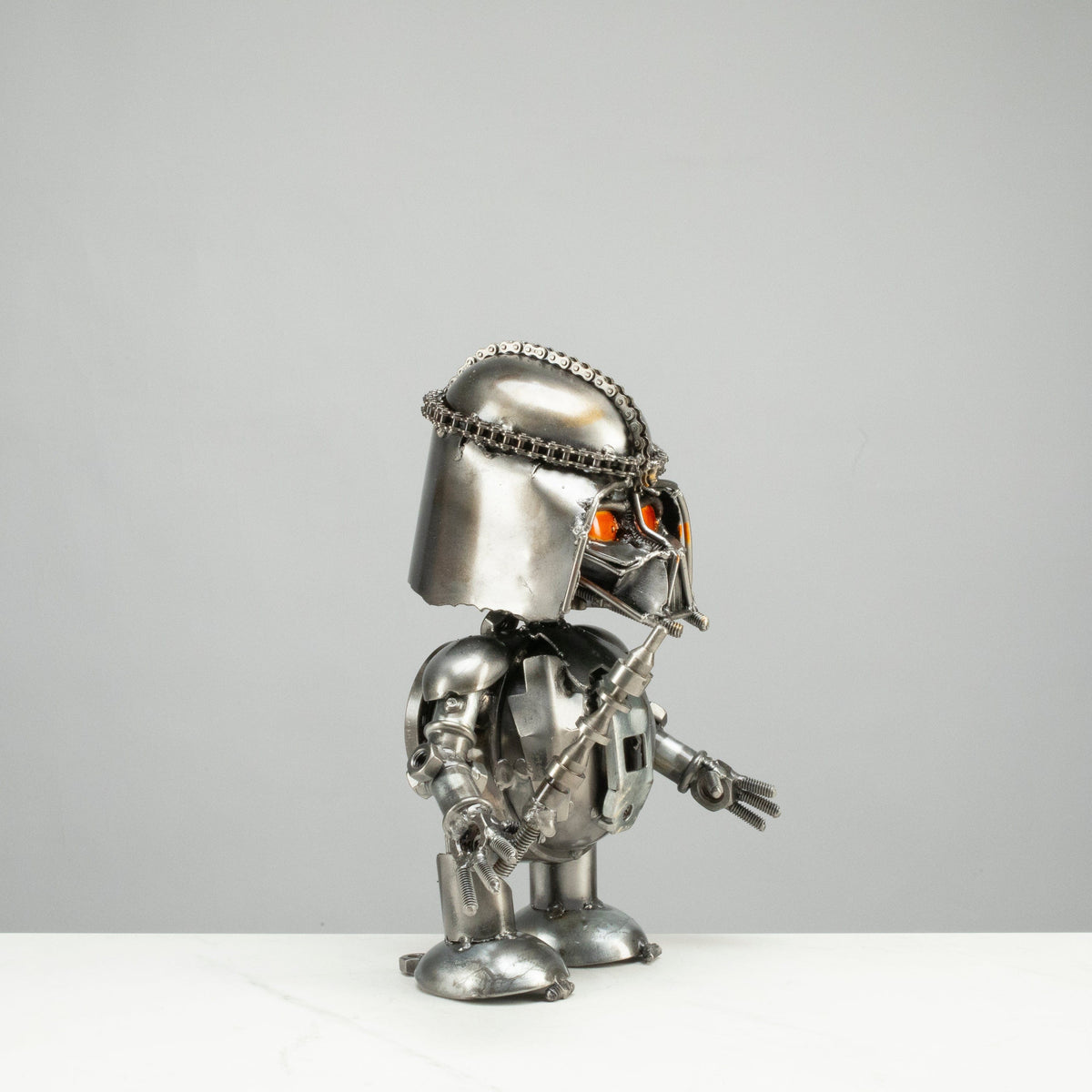 10" Darth Vader Inspired Recycled Metal Sculpture — Vault 88 recycled metal art