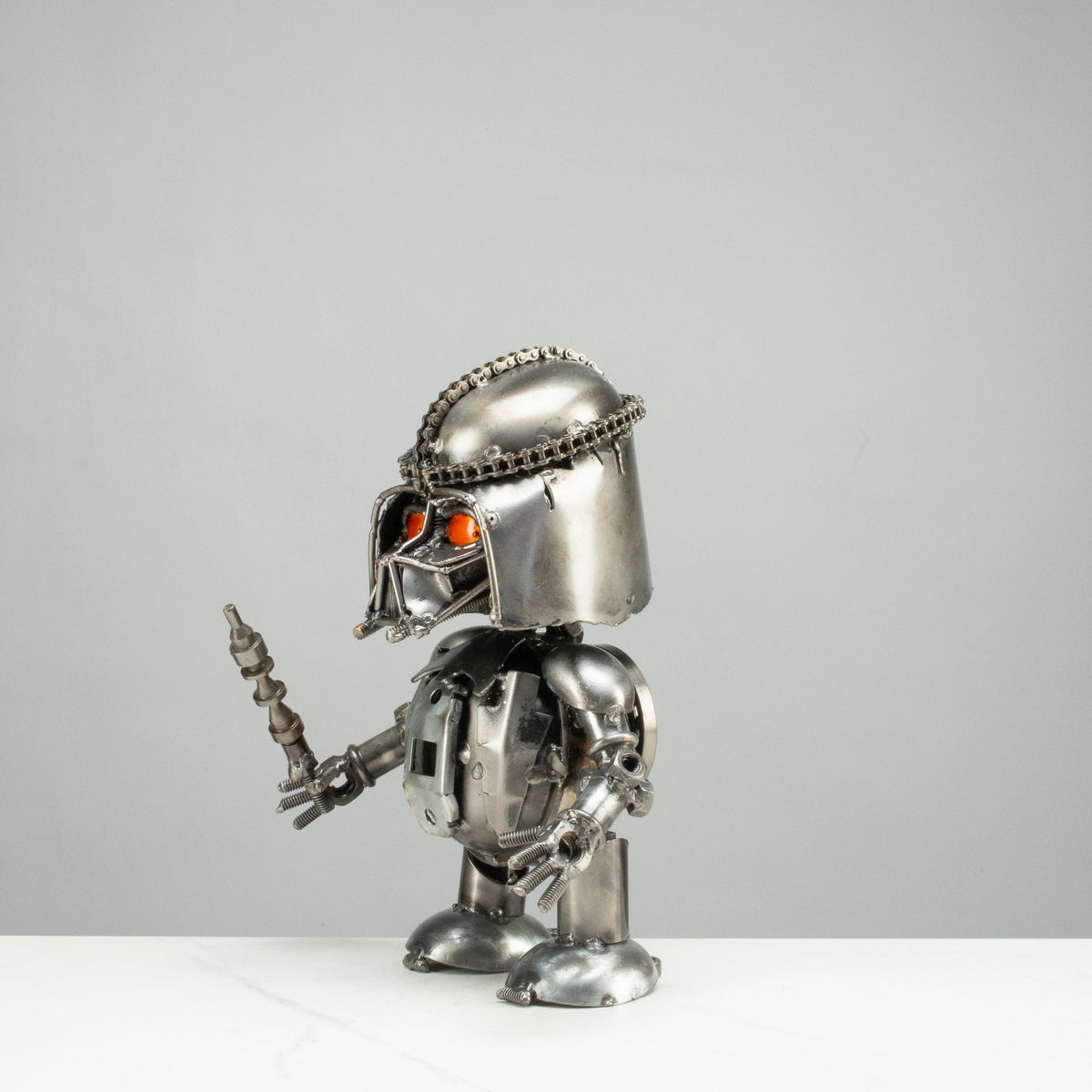 10" Darth Vader Inspired Recycled Metal Sculpture — Vault 88 recycled metal art