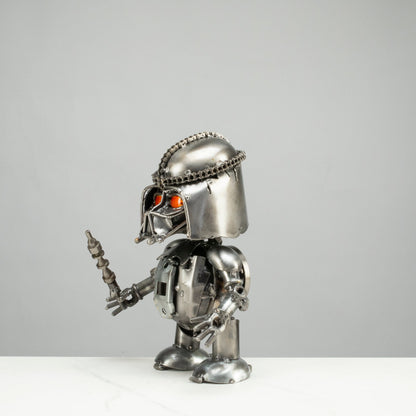 10" Darth Vader Inspired Recycled Metal Sculpture — Vault 88 recycled metal art