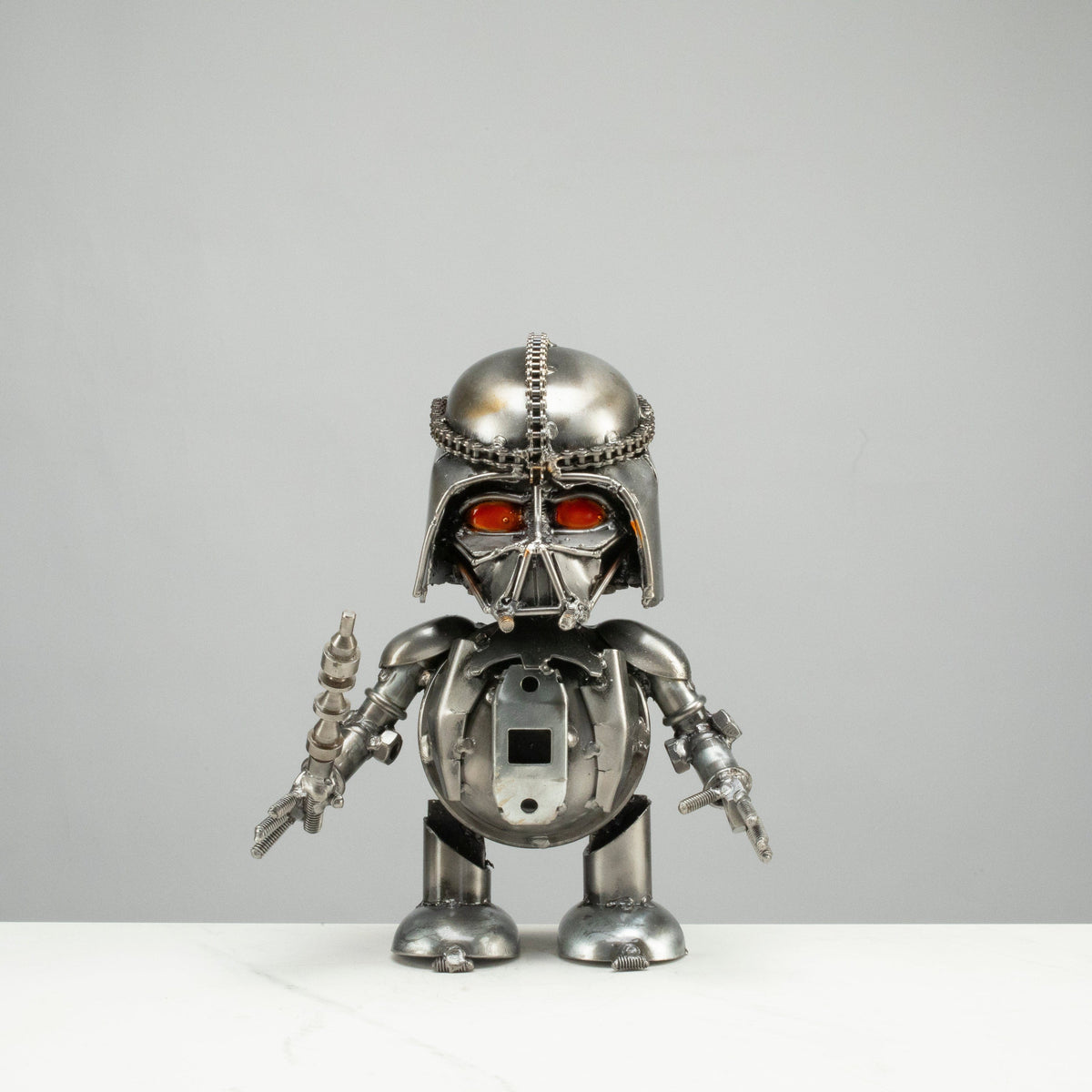 10" Darth Vader Inspired Recycled Metal Sculpture — Vault 88 recycled metal art