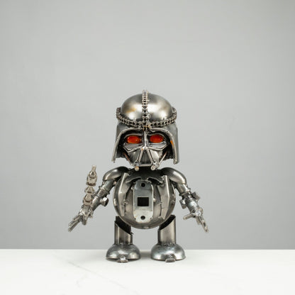 10" Darth Vader Inspired Recycled Metal Sculpture — Vault 88 recycled metal art