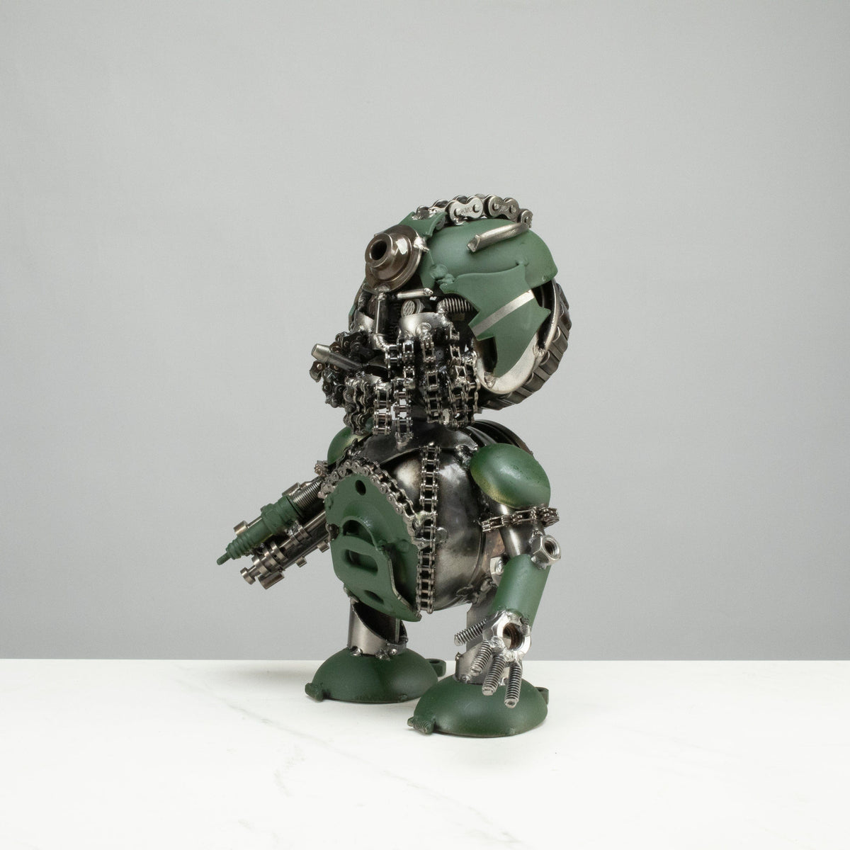 10" Hound Inspired Recycled Metal Sculpture — Vault 88 recycled metal art