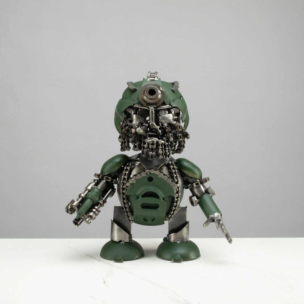 10" Hound Inspired Recycled Metal Sculpture — Vault 88 recycled metal art