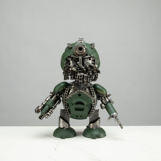 10" Hound Inspired Recycled Metal Sculpture — Vault 88 recycled metal art