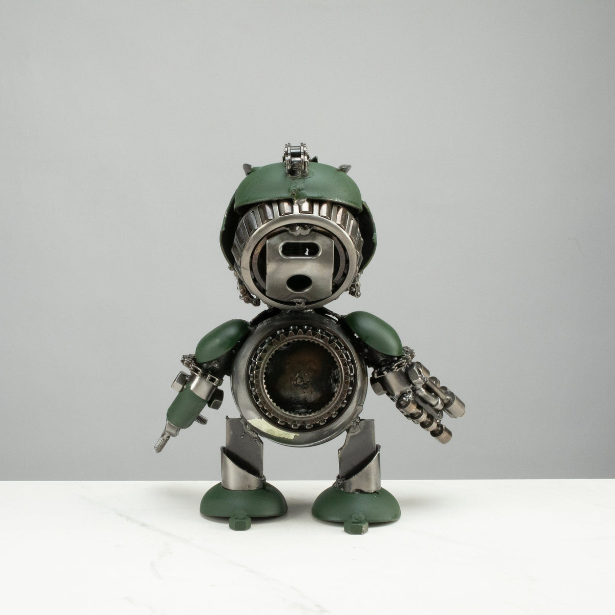 10" Hound Inspired Recycled Metal Sculpture — Vault 88 recycled metal art