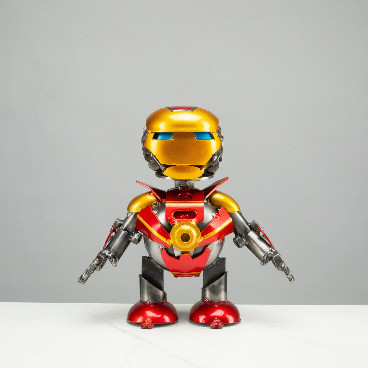 10" Iron Man Inspired Recycled Metal Sculpture — Vault 88 recycled metal art