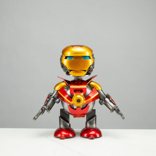 10" Iron Man Inspired Recycled Metal Sculpture — Vault 88 recycled metal art