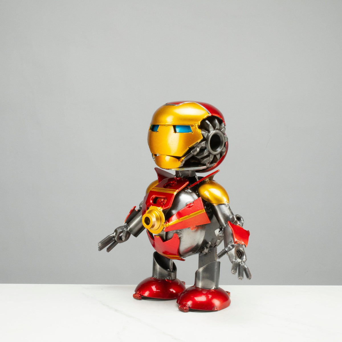 10" Iron Man Inspired Recycled Metal Sculpture — Vault 88 recycled metal art