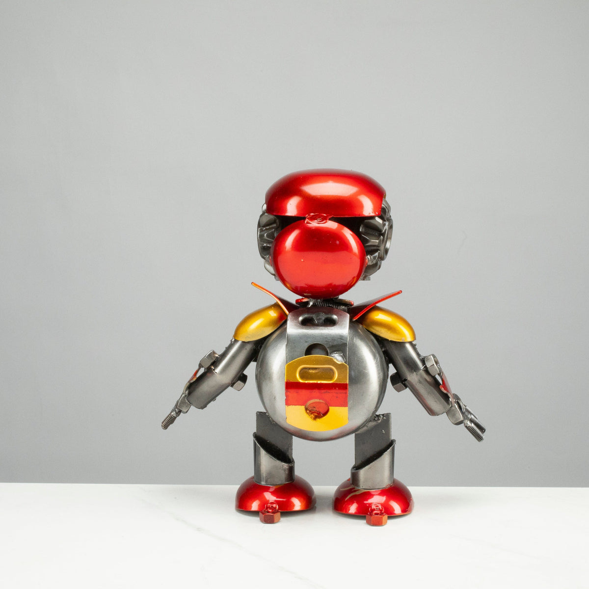 10" Iron Man Inspired Recycled Metal Sculpture — Vault 88 recycled metal art
