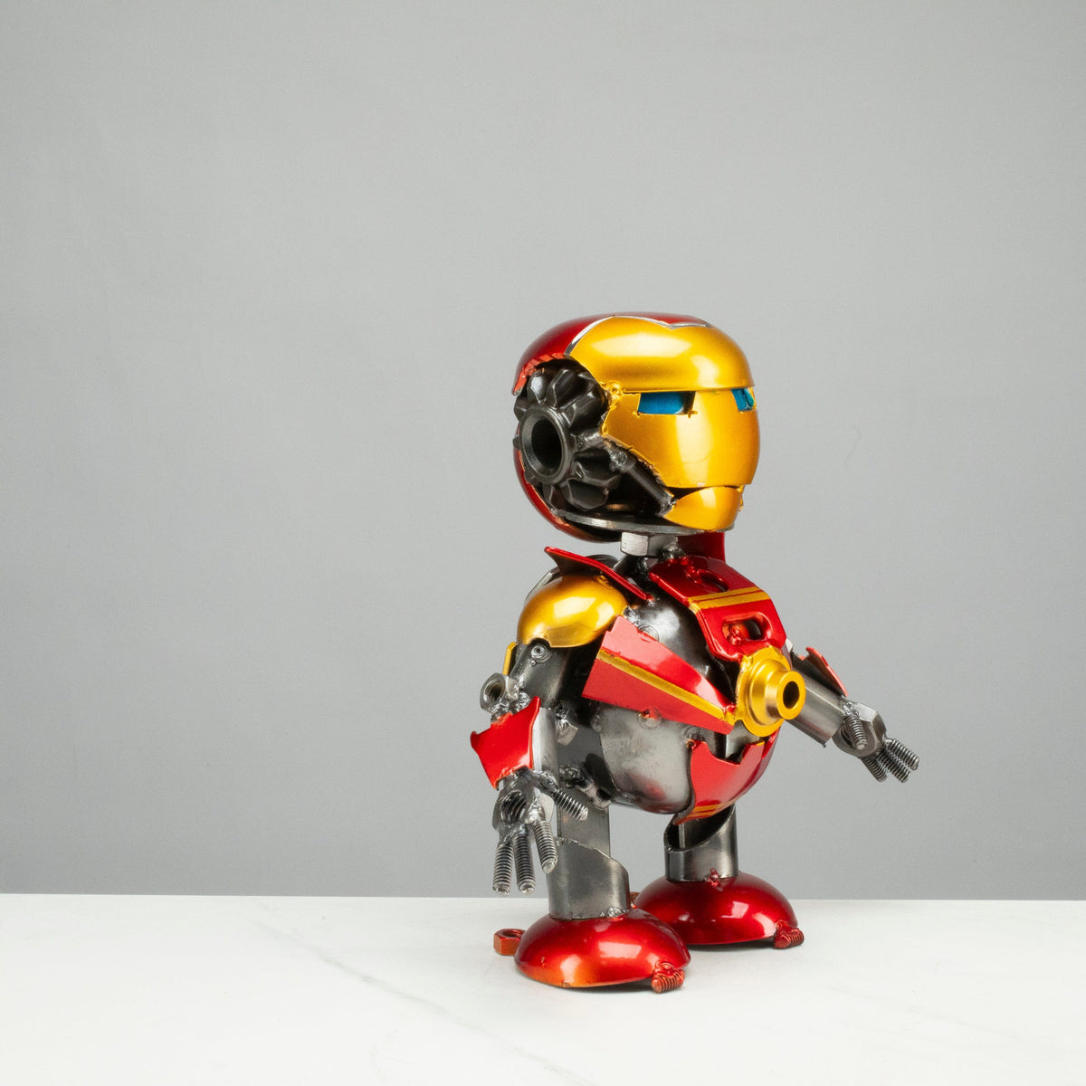 10" Iron Man Inspired Recycled Metal Sculpture — Vault 88 recycled metal art
