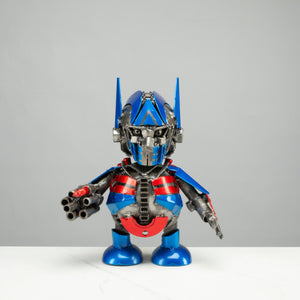 10" Optimus Prime Inspired Recycled Metal Sculpture