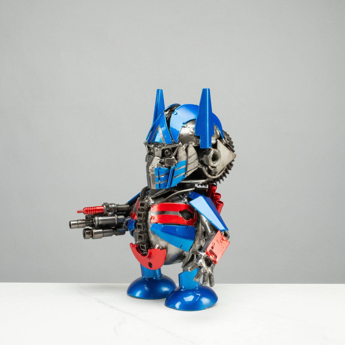 10" Optimus Prime Inspired Recycled Metal Sculpture — Vault 88 recycled metal art