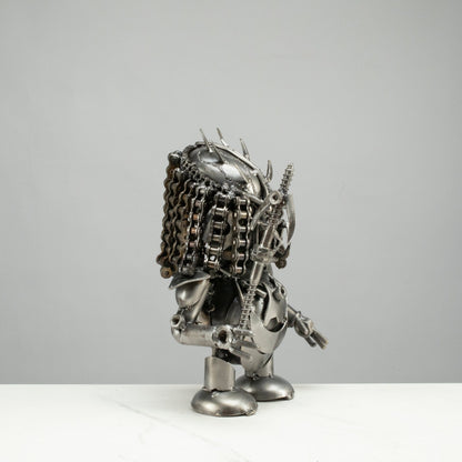 10" Predator Inspired Recycled Metal Sculpture — Vault 88 recycled metal art