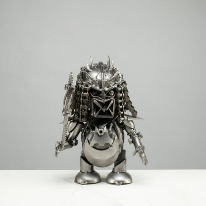 10" Predator Inspired Recycled Metal Sculpture — Vault 88 recycled metal art