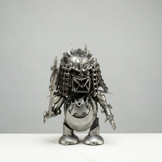 10" Predator Inspired Recycled Metal Sculpture — Vault 88 recycled metal art