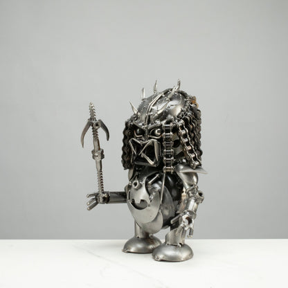 10" Predator Inspired Recycled Metal Sculpture — Vault 88 recycled metal art