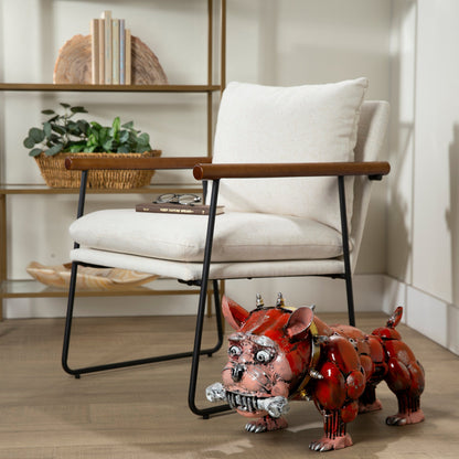 12" Bulldog Recycled Metal Art Sculpture — Vault 88 recycled metal art