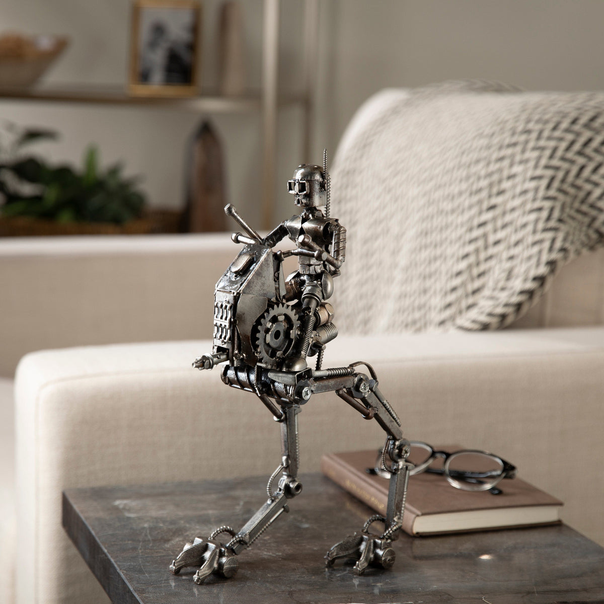 14" AT-RT Clone Trooper Inspired Recycled Metal Art — Vault 88 recycled metal art
