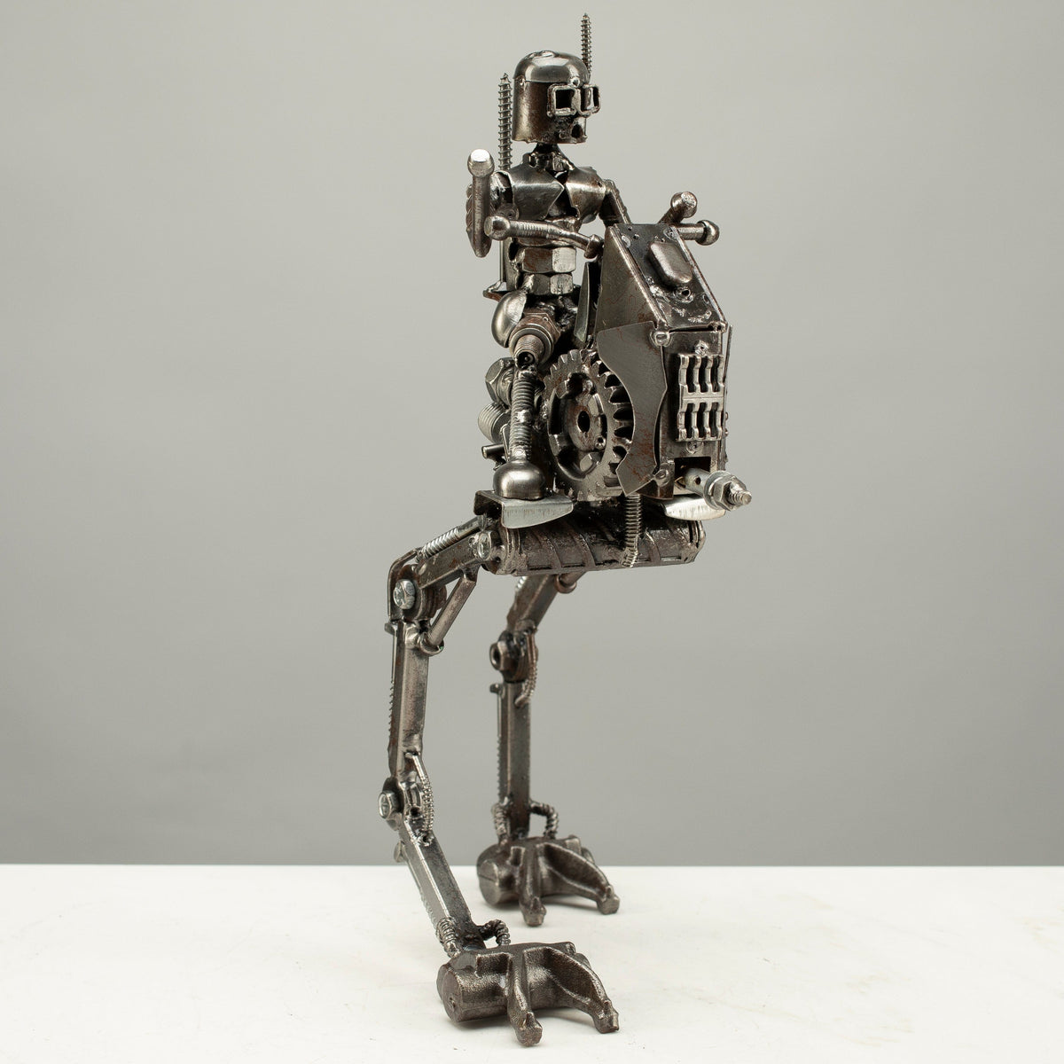 14" AT-RT Clone Trooper Inspired Recycled Metal Art — Vault 88 recycled metal art