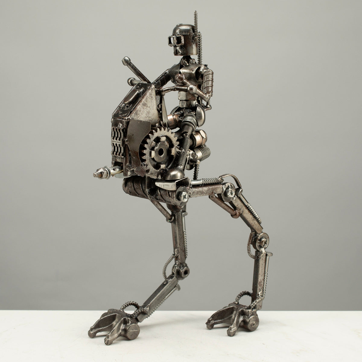 14" AT-RT Clone Trooper Inspired Recycled Metal Art — Vault 88 recycled metal art