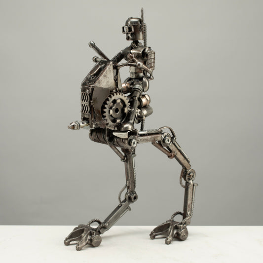 14" AT-RT Clone Trooper Inspired Recycled Metal Art — Vault 88 recycled metal art