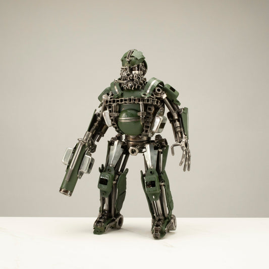 16" Hound Inspired Recycled Metal Art Sculpture — Vault 88 recycled metal art