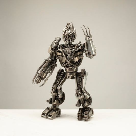 16" Megatron Inspired Recycled Metal Art Sculpture — Vault 88 recycled metal art