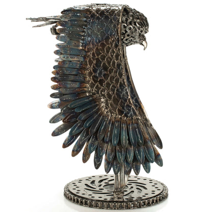 18" Owl Recycled Metal Art Sculpture — Vault 88 recycled metal art