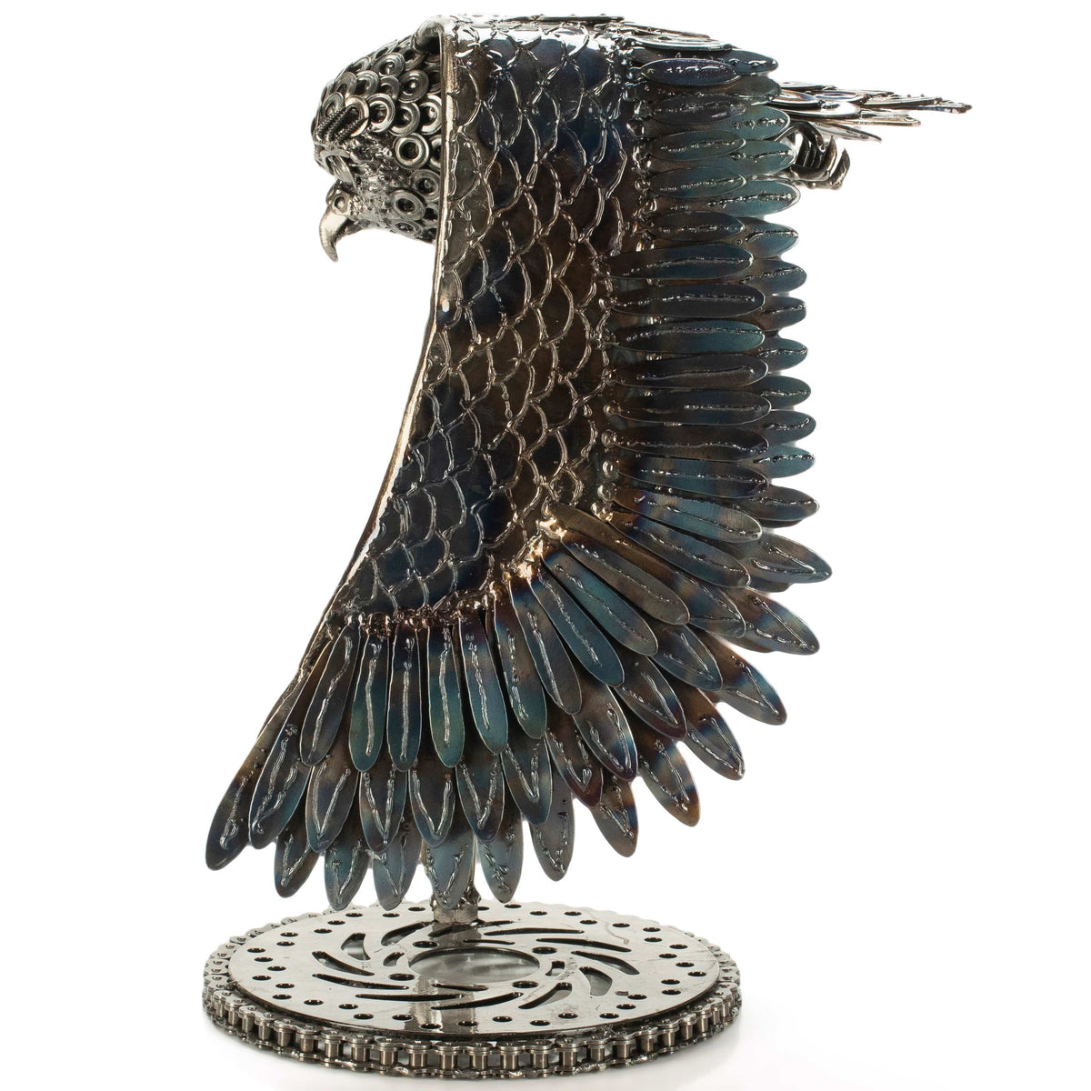 18" Owl Recycled Metal Art Sculpture — Vault 88 recycled metal art