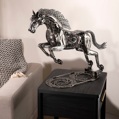 20" Horse Inspired Recycled Metal Art Sculpture — Vault 88 recycled metal art