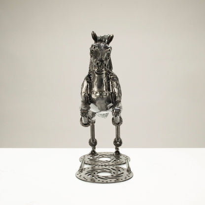 20" Horse Inspired Recycled Metal Art Sculpture — Vault 88 recycled metal art