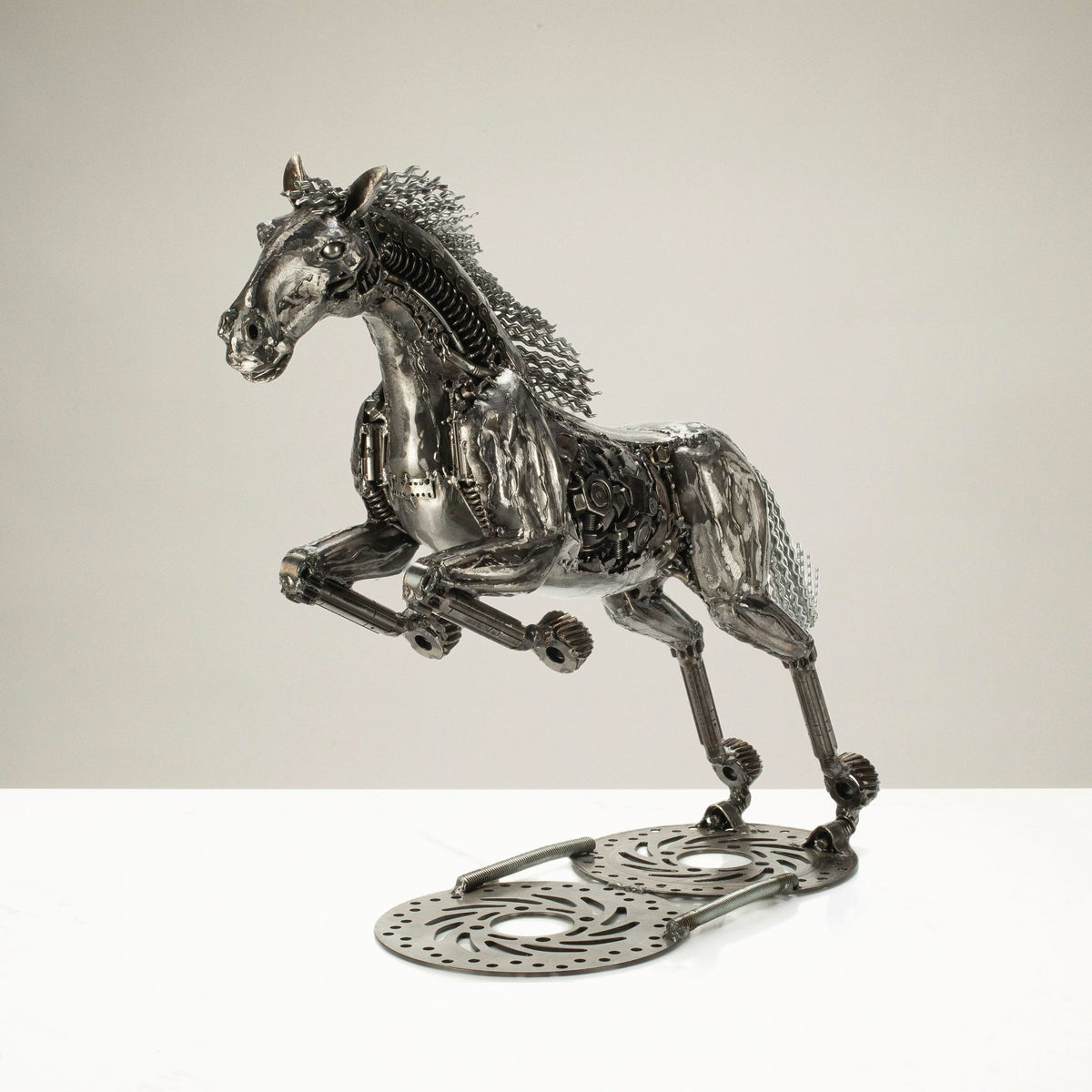 20" Horse Inspired Recycled Metal Art Sculpture — Vault 88 recycled metal art